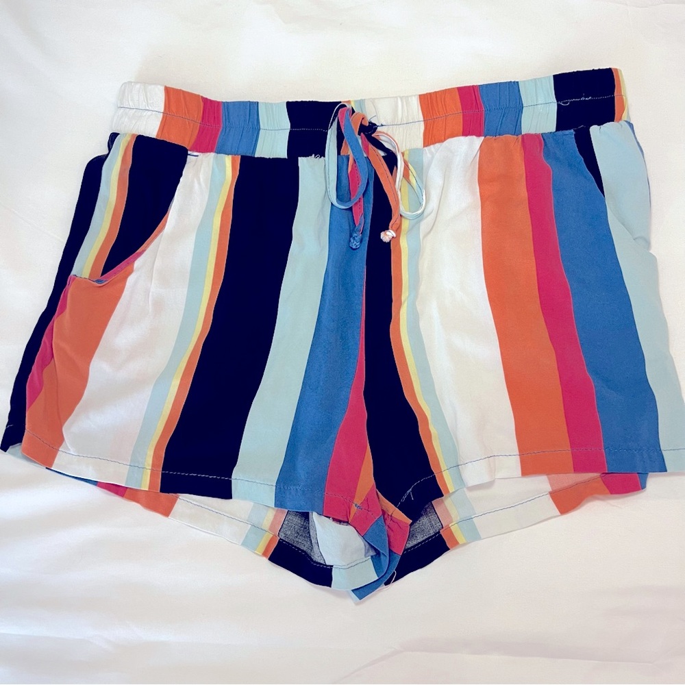 Rainbow Colorful Flowy Shorts Size M